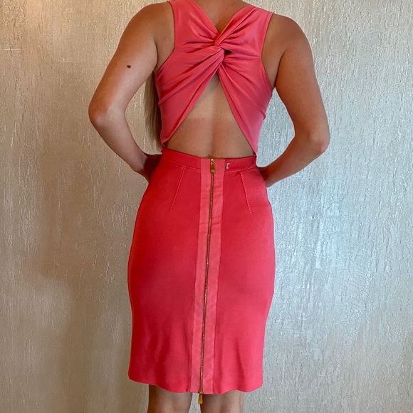 VDP midi coral dress w/ Swarovski - Picture 2 of 4